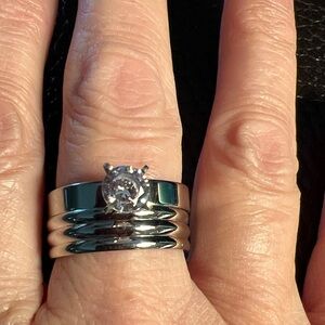Elegant Stainless Steel Band Ring Lot 3027